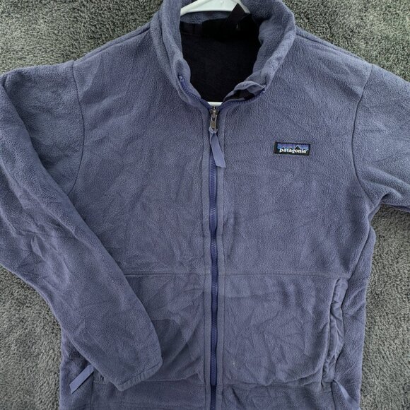 Patagonia Synchilla Women Purple Medium Fleece Full Zip Jacket Outdoors Pockets - Picture 1 of 15